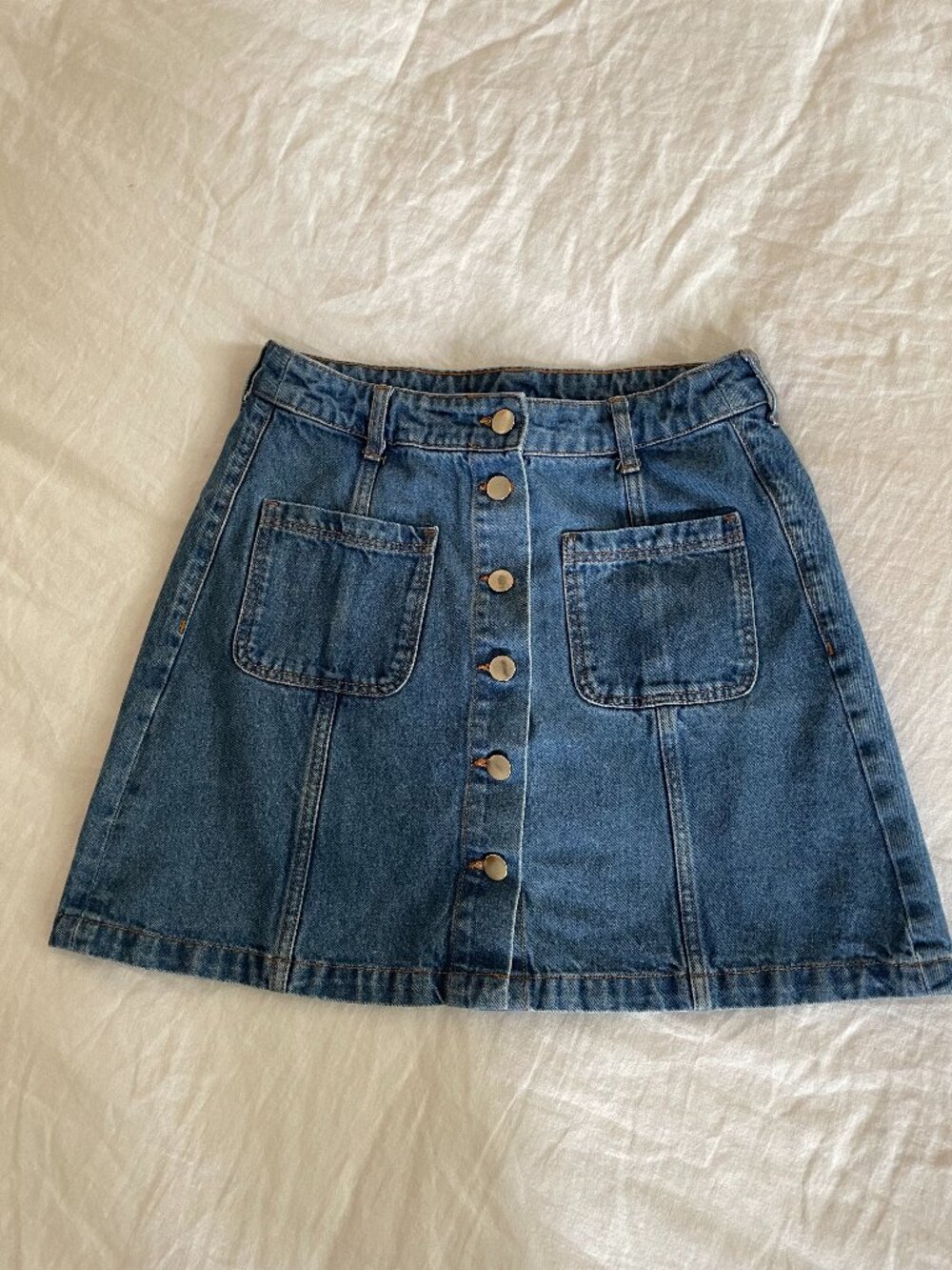 Denim mini skirt